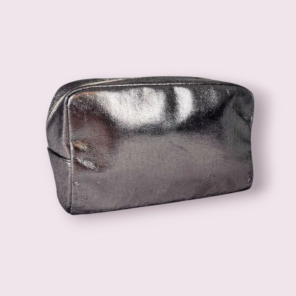 Travel-Ready Coach Fragrance PinkSilver Shimmer Toiletry Cosmetic Bag Pouch Case - Picture 2 of 12